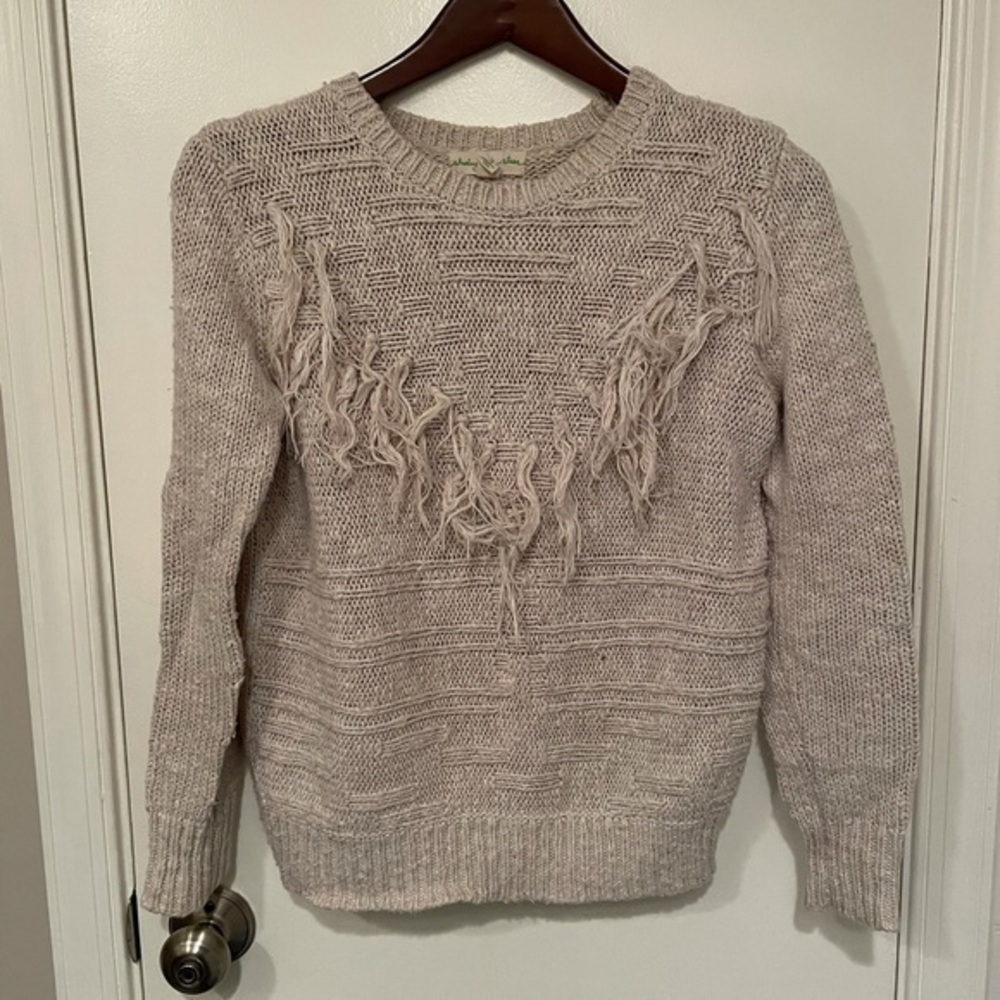 Urban Outfitters Tassels Ivory Sweater XS